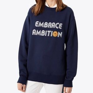 Tory Burch embrace ambition sweatshirt